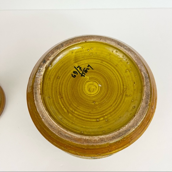 MCM Italian Rosenthal Netter Pottery Lidded Pottery Jar Signed And Numbered - Picture 6 of 16